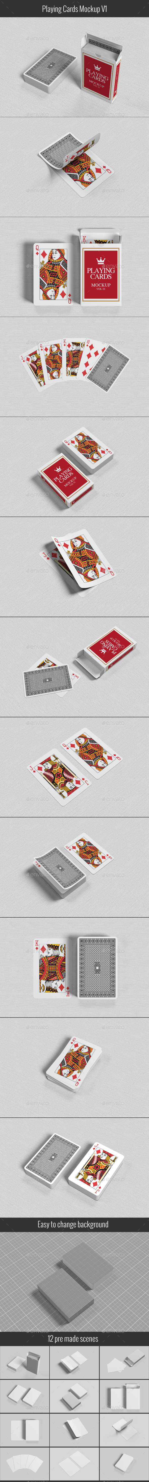 Download Playing Cards Mockup Graphics Designs Templates