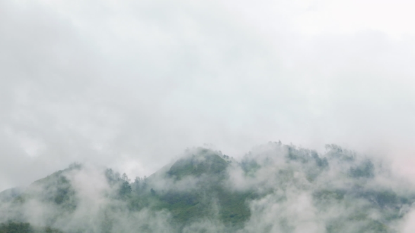 Mountian Peak in the Clouds