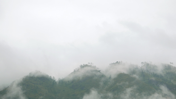 Mountain Landscape Full of Slow Clouds