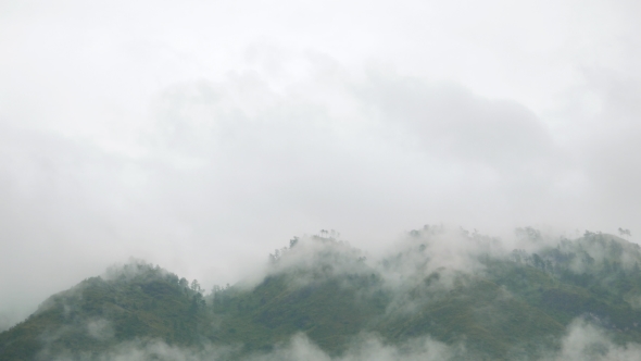 Mountain Landscape Full of Slow Clouds