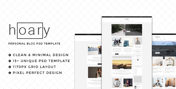 Hoary – Minimal Blog PSD Template – 0 Sold!