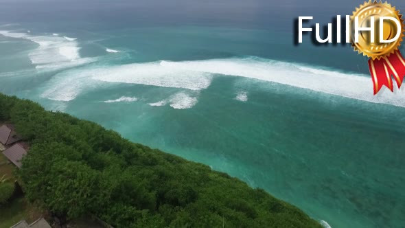 Aerial View of the Temple, Cliff, Rainforest