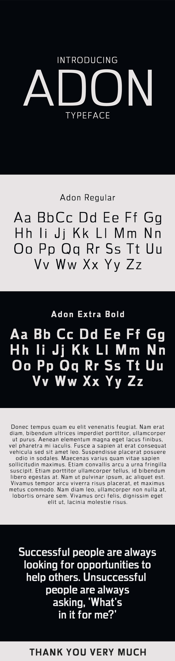 Adon Sans Serif Typeface