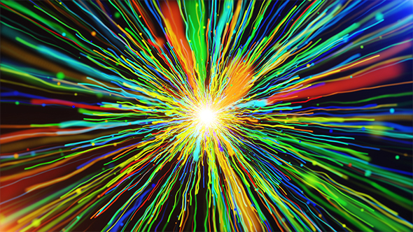 Colorful Line Streaks Burst