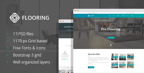 Flooring - Repair & Refinish PSD Template