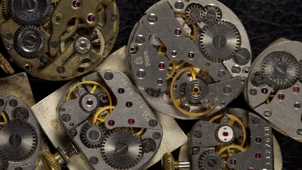 Antique Clock Dial . Vintage Pocket Watch.