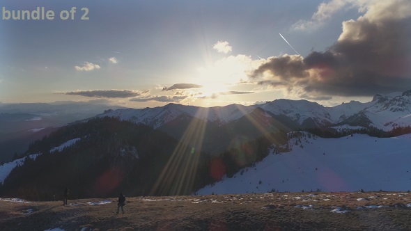 Extreme Climbing in the Mountains in Winter