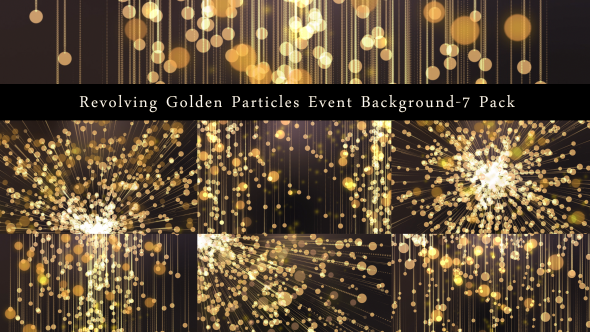 Revolving Golden Particles Event Background-7 Pack