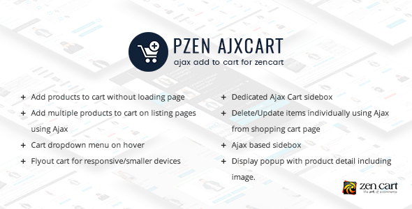 Pzen Ajxcart - Ajax Add to cart for Zencart
