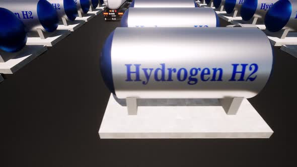 H2 Hydrogen Station Modern Equipment Ecology Concept Industry Storage