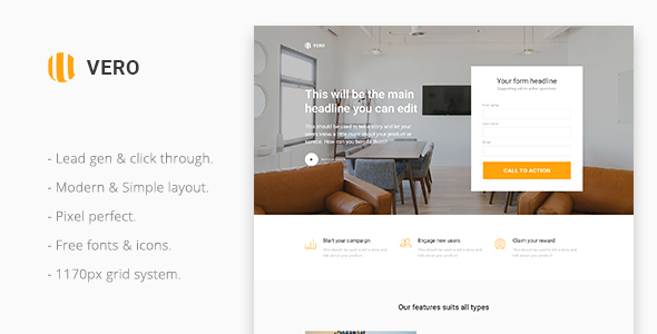 Vero - Marketing Landing Page Template