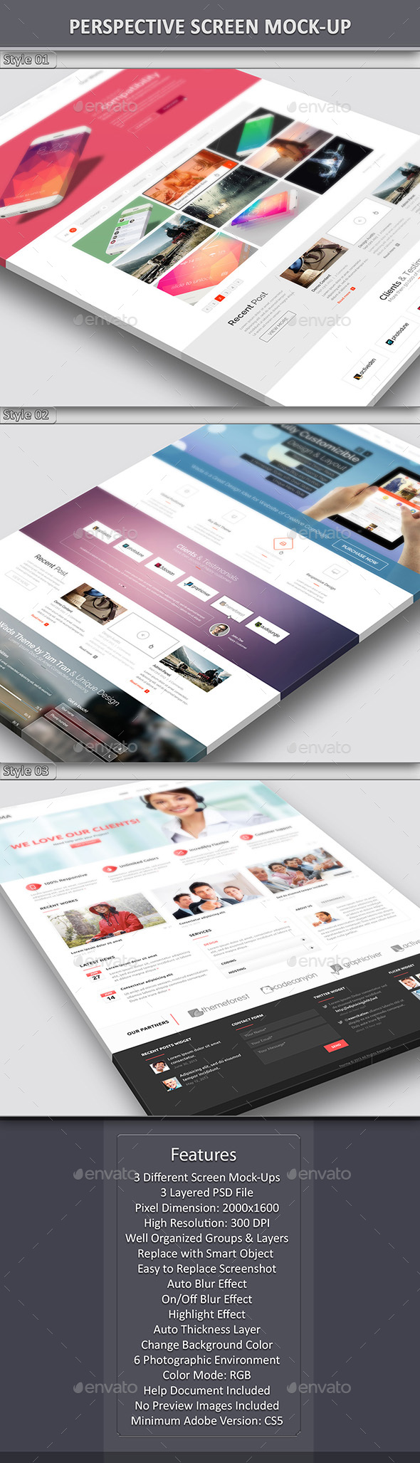 Perspective Screen Mock-Up