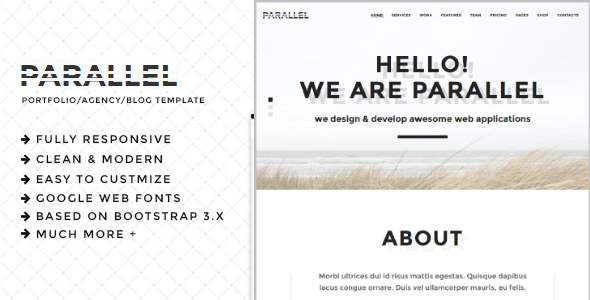 Parallel - Minimal Agency / Portfolio HTML5 Template