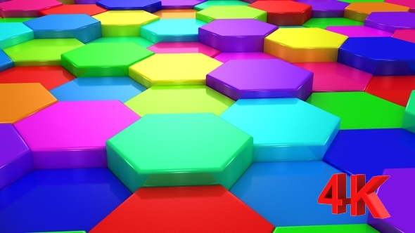 Animated Colored Hexagons