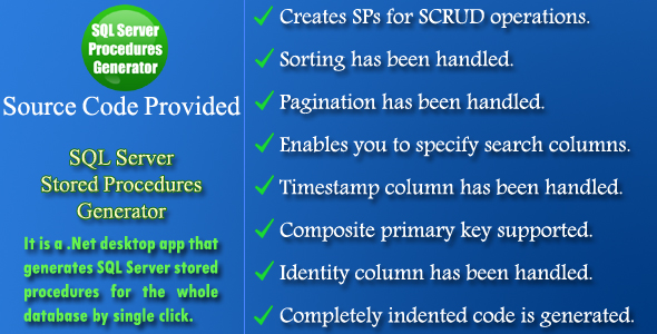 Generator procedur SQL Server - kod źródłowy