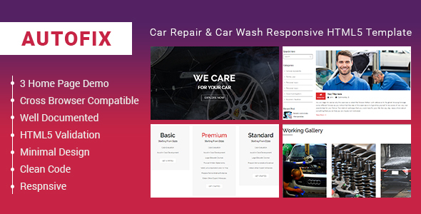 AutoFix - Car Repair & Car Wash Responsive HTML5 Template