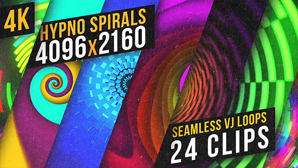 Hypnotic Spirals - Candy Pack - VJ Loops