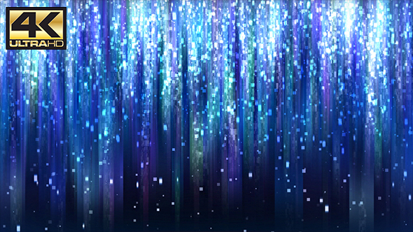Abstract Dark Blue Particles Glitter Rain Background 4K alt