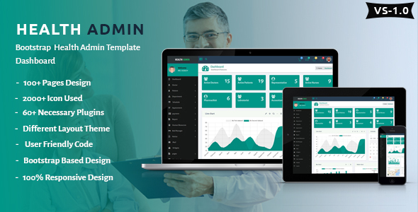 Health Admin - Bootstrap Health Admin Template Dashboard