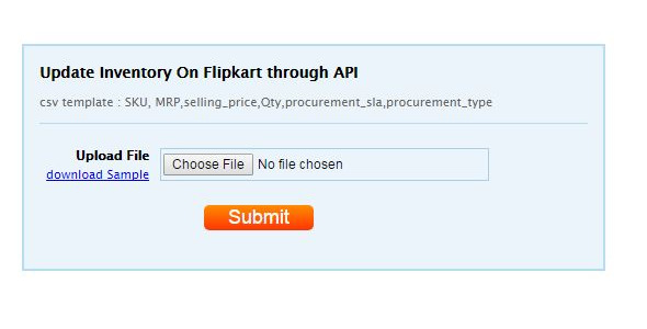 Bulk Price and Inventory Update of  Flipkart.com listings through Flipkart Seller API.