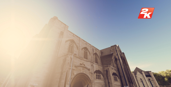 Historic church time-lapse sky