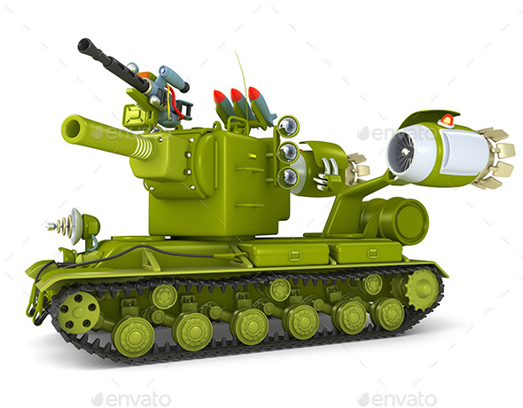 Cartoon Ultra Tank 3D Illustration