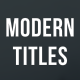 Modern Titles - VideoHive Item for Sale