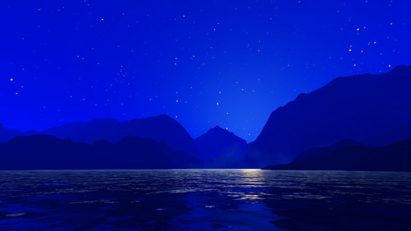 Night Mountains Lake