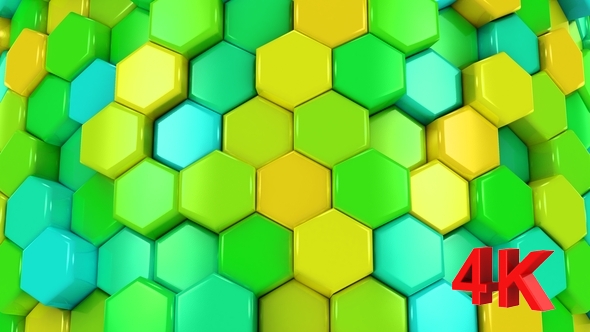 Animated Colored Hexagons