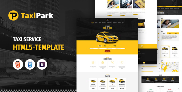 TaxiPark - Taxi Cab Service Company HTML5 Template