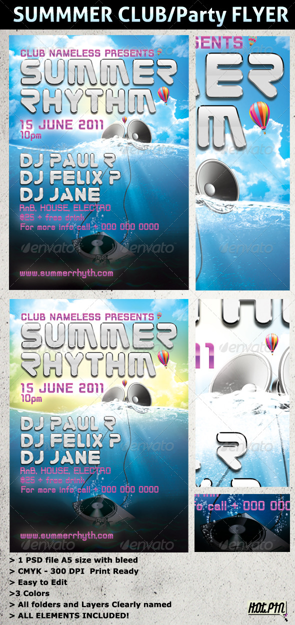 SUMMER PARTY and CLUB Flyer Template