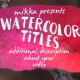 WaterColor Titles - VideoHive Item for Sale