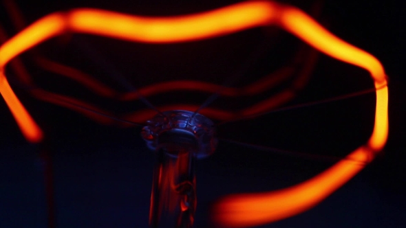 Video of Glow-lamp Filament, Turning On/off