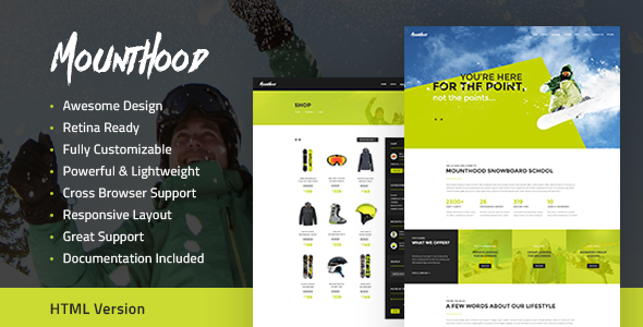 Mounthood | Ski and Snowboarding HTML Template