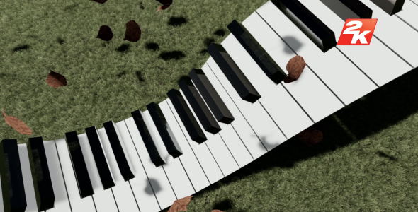 Piano and Spilled leaves alt
