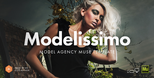 Modelissimo - Agencja modelek / Fashion Portfolio Onepage Muse Szablon