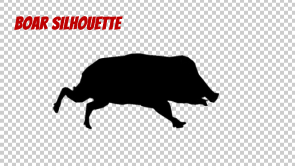 Boar Silhouette Running alt