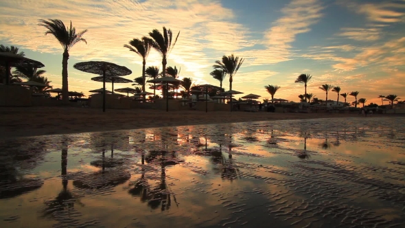 Sunset on the Sandy Beach, Red Sea