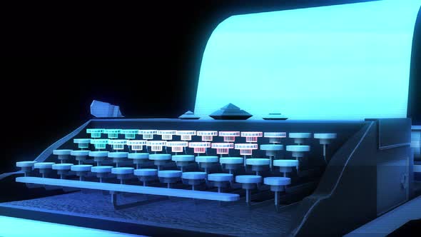 Glitchy Digital Typewriter 4k alt