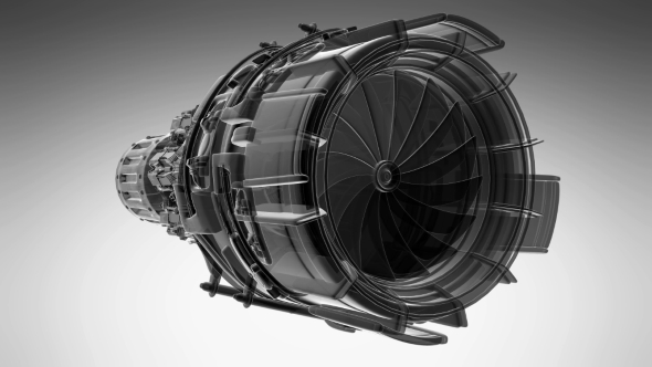 Rotate Jet Engine Turbine alt