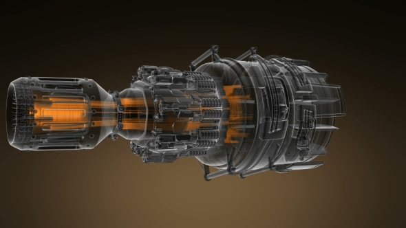 Loop Rotate Jet Engine Turbine alt