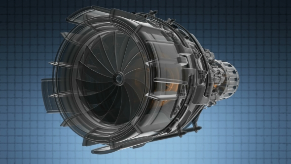 Rotate Jet Engine Turbine alt