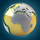 Golden Soccer Football Earth Planet - VideoHive Item for Sale