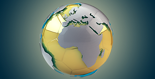 Golden Soccer Football Earth Planet