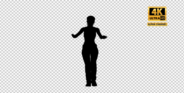 Sexy Woman Dancing Silhouette with Transparency alt