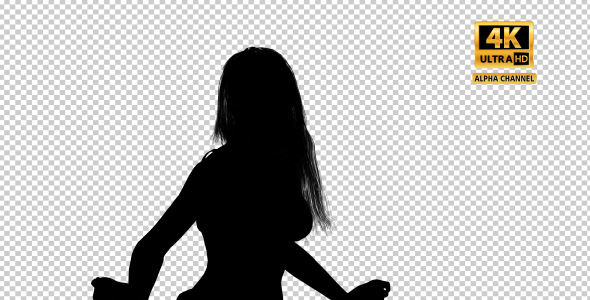 Sexy Woman Silhouette Dancing with Close Up Transparency-2 alt