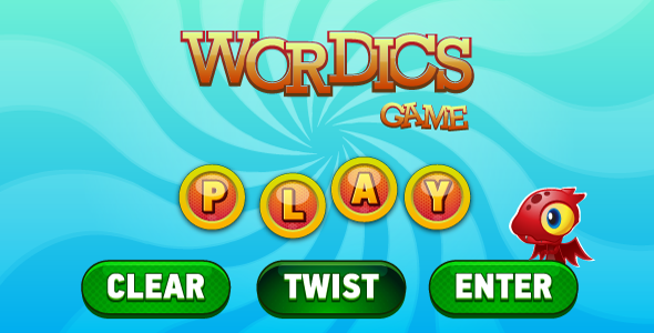 Wordics - gra HTML5. Construct 2 (.capx) + sterowanie mobilne