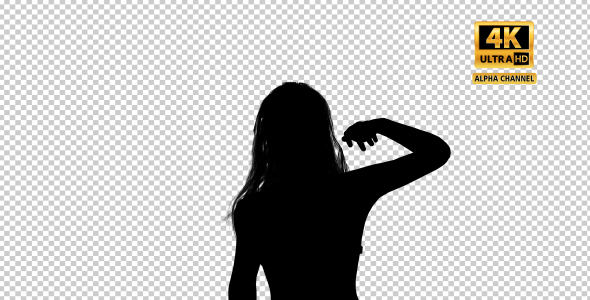 Sexy Woman Silhouette Dancing with Close Up Transparency-9 alt