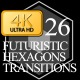 Futuristic Hexagons Transitions - VideoHive Item for Sale