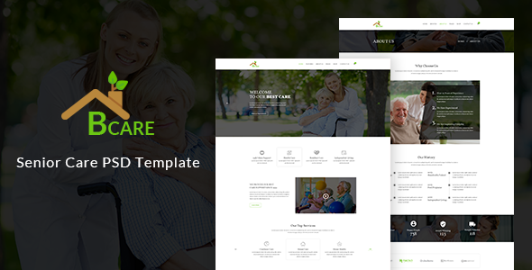 Bcare - Senior Care PSD Template